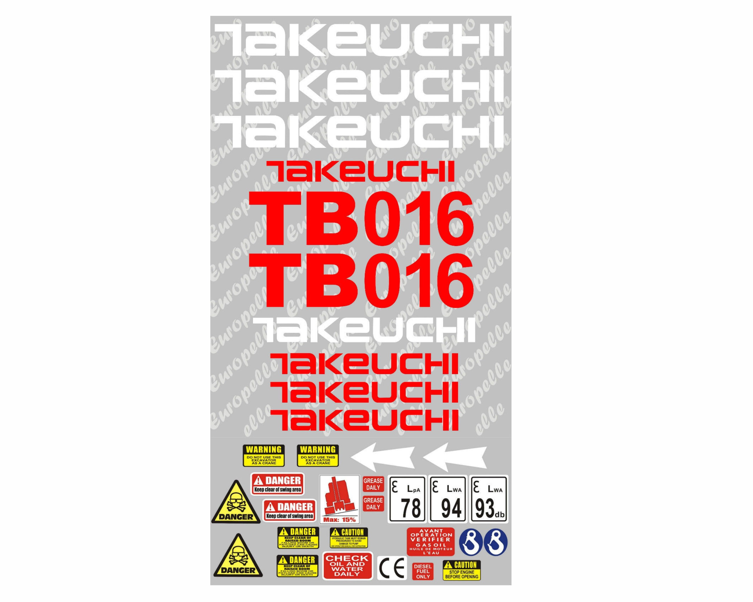 Stickers pour mini pelle