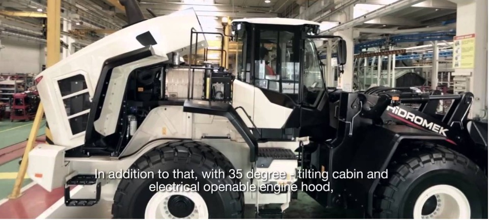 arrière de la chargeuse